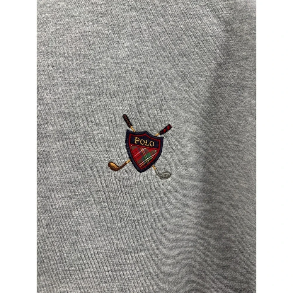 Polo Ralph Lauren Golf Sweatshirt Mens XL Gray Turtleneck Pullover Vintage 90s